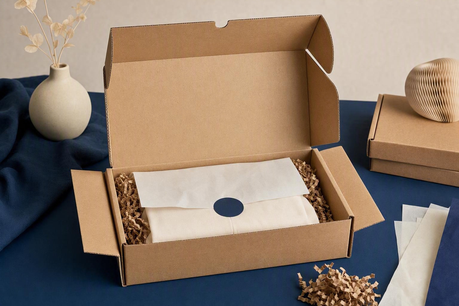 Roll-end tuck-top mailer box structure with dust flaps