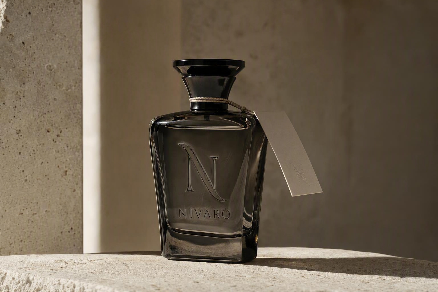 NIVARO fragrance bottle with glass engraving