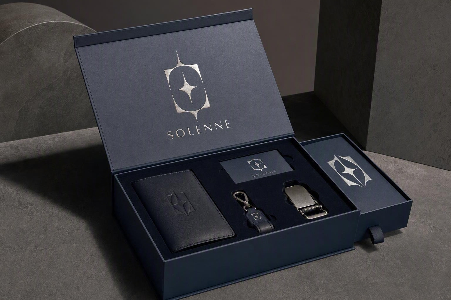 Burgundy hinged rigid presentation box with a premium watch insert